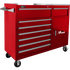 Homak RD04056082 56" H2Pro 8 Drawer w/ 2 Drawer Comp Roller - Red