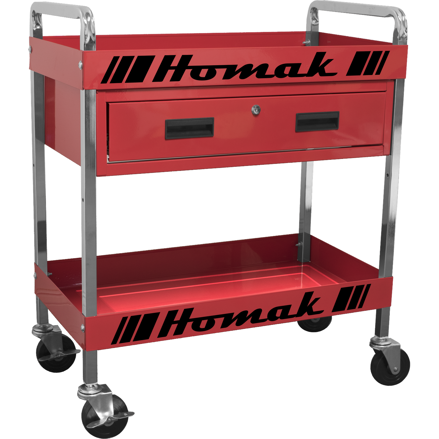 Homak RD06030210 30" 1 - DRAWER SERVICE CART - RED