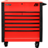 Homak RD06035247 35" 7 DRAWER FLIP-TOP SERVICE CART - RED
