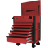 Homak RD06035247 35" 7 DRAWER FLIP-TOP SERVICE CART - RED