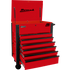 Homak RD06035247 35" 7 DRAWER FLIP-TOP SERVICE CART - RED