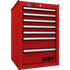 Homak RD08014552 14 1/2"" Pro II 7-Drawer Side Cabinet - Red