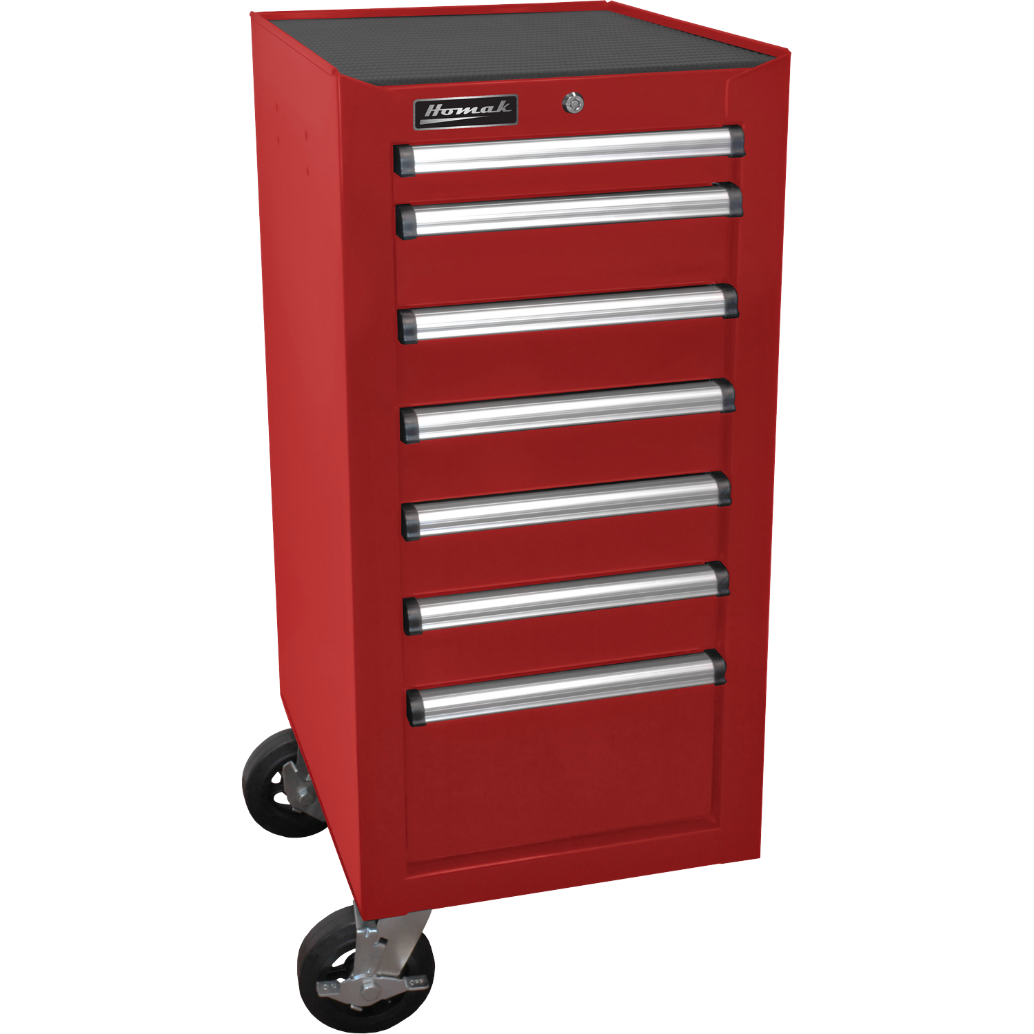 Homak RD08018070 18" H2Pro Series 7 Drawer Side Cabinet - Red