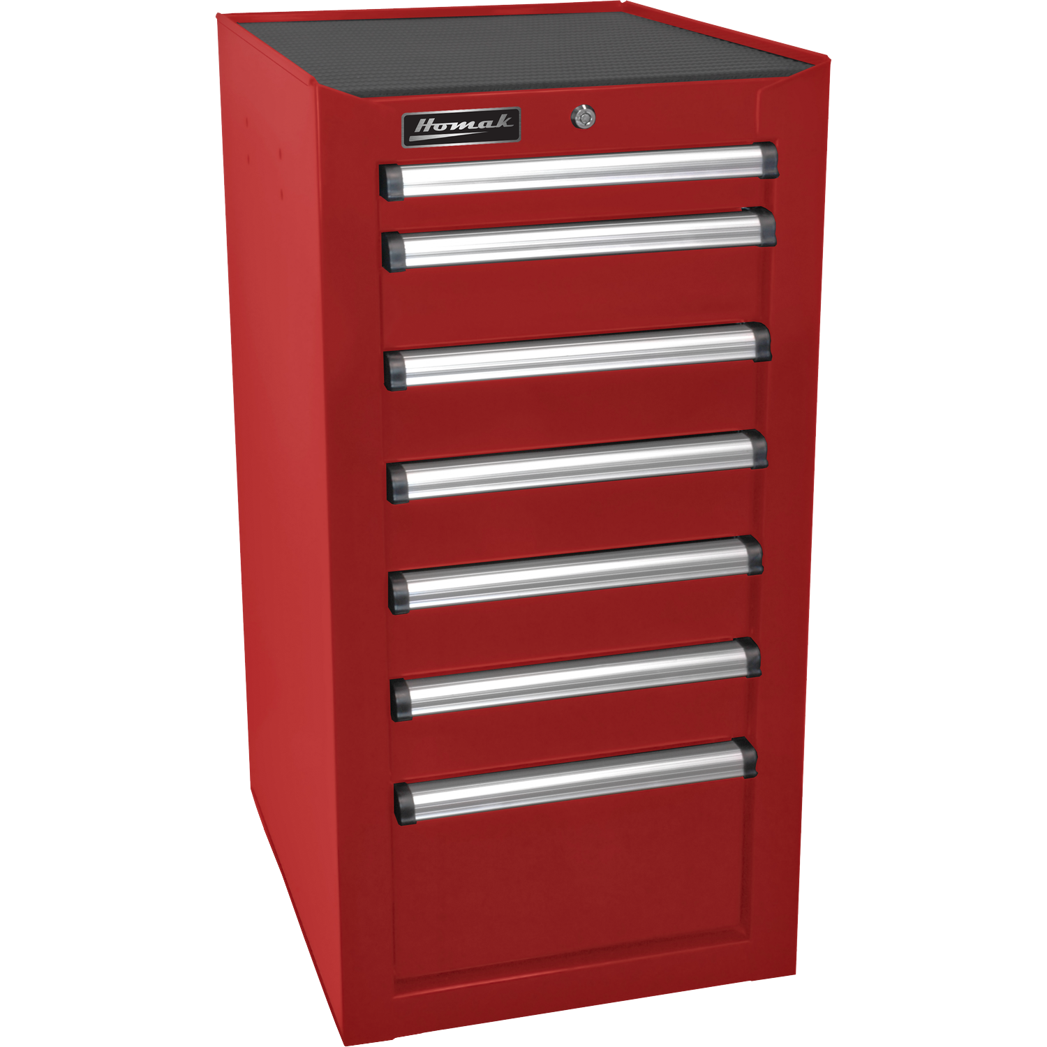Homak RD08018070 18" H2Pro Series 7 Drawer Side Cabinet - Red