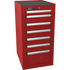 Homak RD08018070 18" H2Pro Series 7 Drawer Side Cabinet - Red