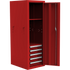 Homak RD08022052 22" Pro II 5-Drawer Full Height Side Locker - Red