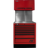 Homak RDCTS36001 36" CTS SET WITH SOLID BACK SPLASH - RED