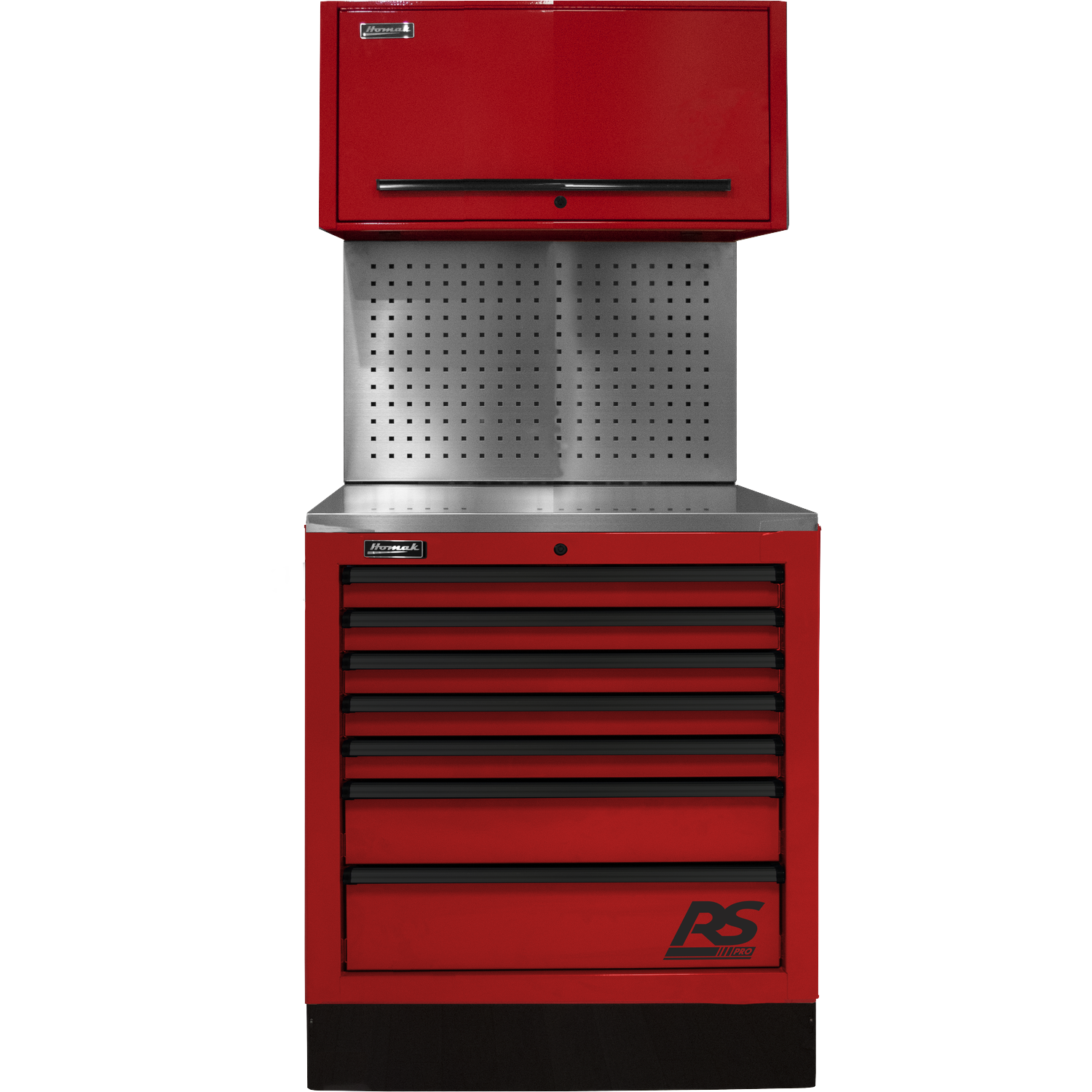 Homak RDCTS36002 36" CTS SET WITH TOOLBOARD BACK SPLASH - RED