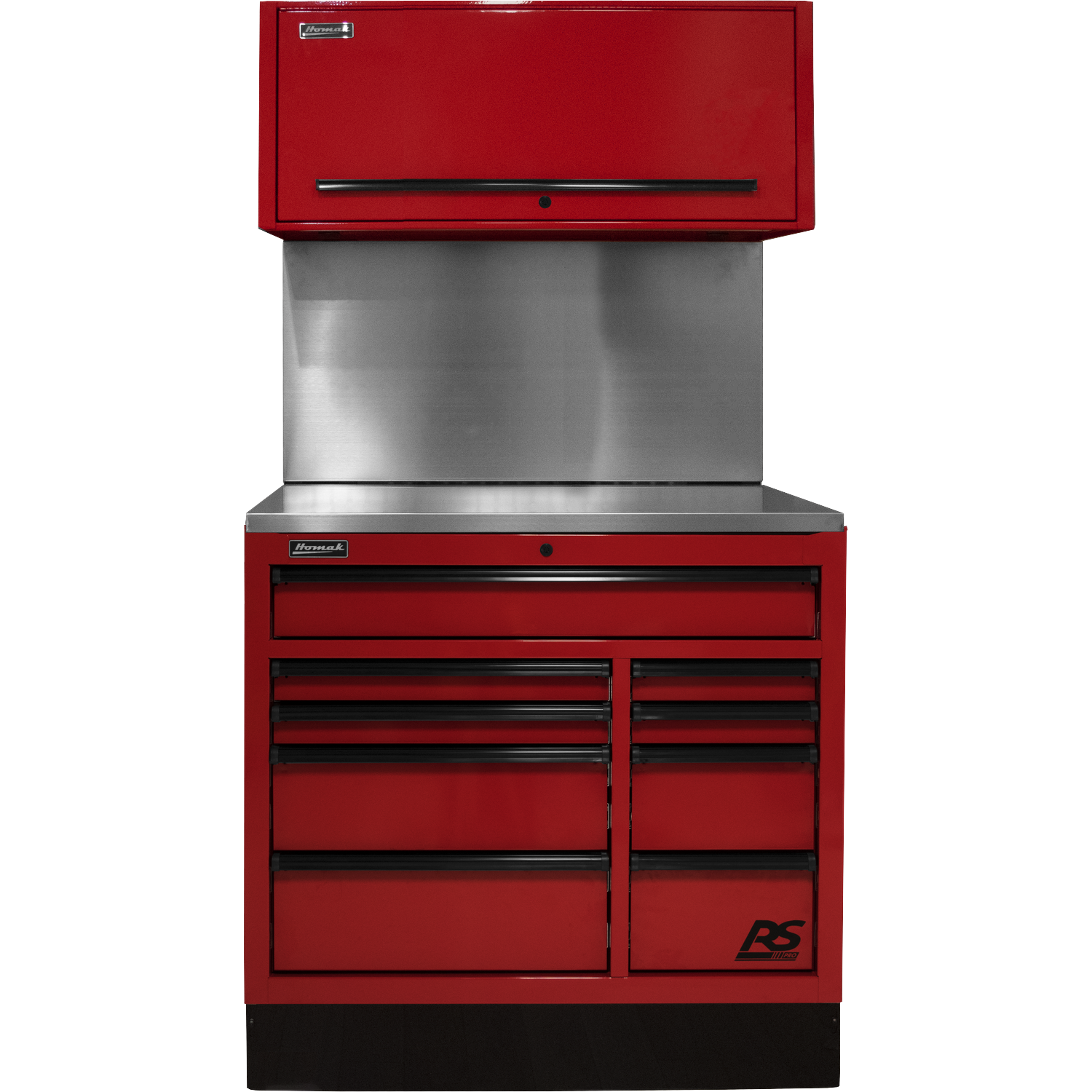 Homak RDCTS41001 41" CTS SET WITH SOLID BACK SPLASH (RED)