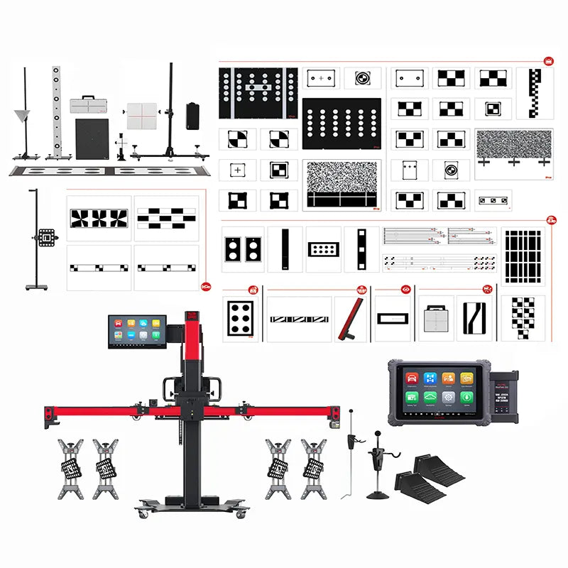 Autel IA900LDWT MaxiSYS Wheel Alignment ADAS Calibration System - Full Kit with Calibration Targets and Tablet