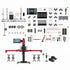Autel IA900AS complete ADAS calibration package with all targets, patterns, and calibration components laid out