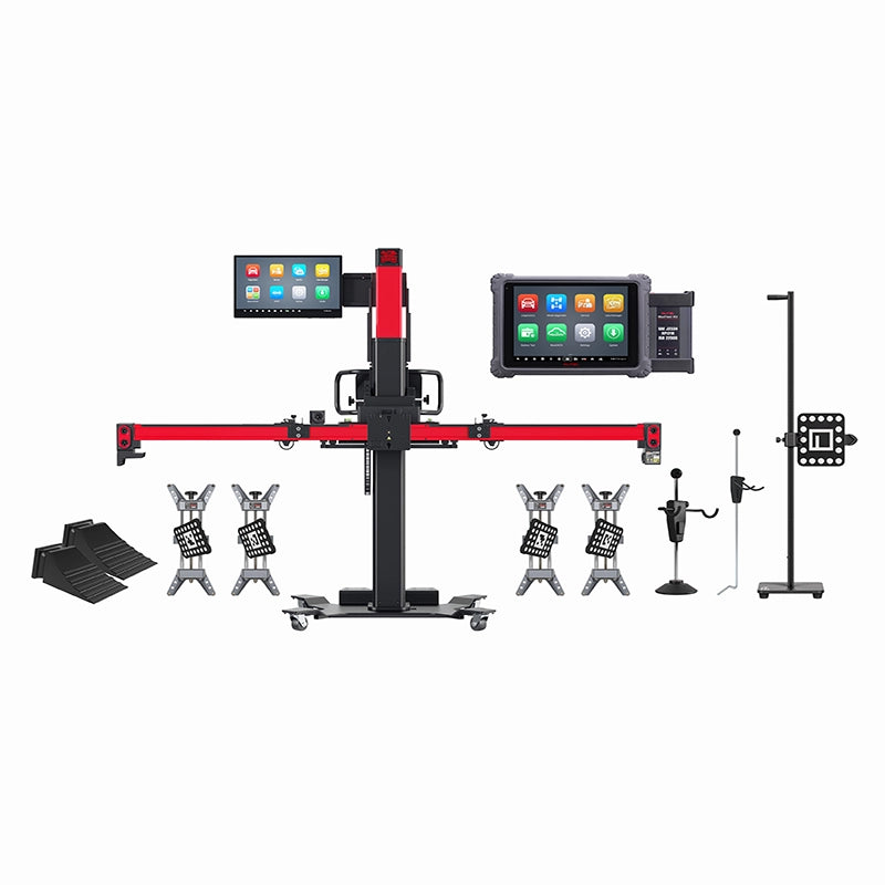 Autel IA900WAT MaxiSYS 4-Wheel Alignment and ADAS Calibration Frame complete package with ULTRAADAS tablet and accessories