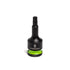 GripEdge IHBM5 5mm 3/8" Short RPT Impact Hex Bit Socket with black phosphate finish and green accent ring