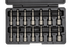 VIM Tools NSM100A 14pc Metric Nut Setter Set open case showing all 14 pieces in 8-15mm sizes
