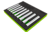 VIM Tools EDM400A 9-piece socket set in black and green foam tray, alternate angle view