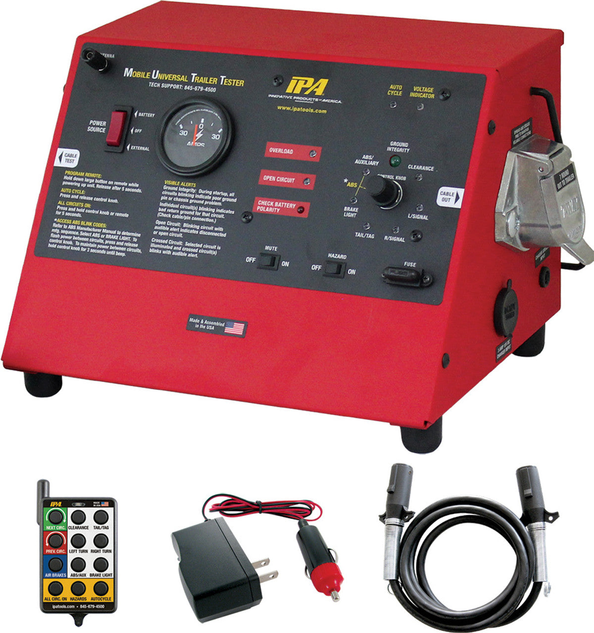 IPA Tools 9007A Smart MUTT Portable Trailer Tester (7-Way Round Pin) - MPR Tools & Equipment