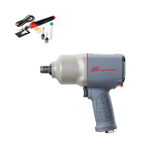 Ingersoll Rand 2155QIMAX 1" Drive Impact Wrench + FREE Tradeflame 213123 Rechargeable Lithium-Ion Soldering Iron Kit