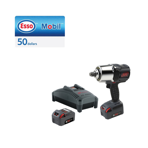 Ingersoll Rand W8171-K2 3/4" 20V High Torque Impact Wrench, 2 Battery Kit + FREE Esso 50$ Gift Card