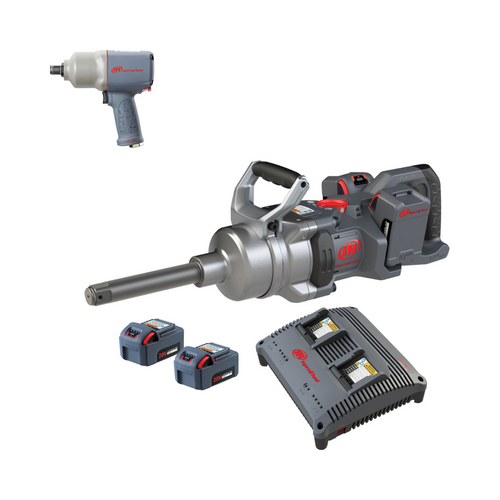 Ingersoll Rand W9691-K4E 20V 1" Dr. 6" Anvil Impact Wrench Kit+ FREE Ingersoll Rand 2145QIMAX 3/4" Quiet Impactool With 1350 ft-lb Max Torque