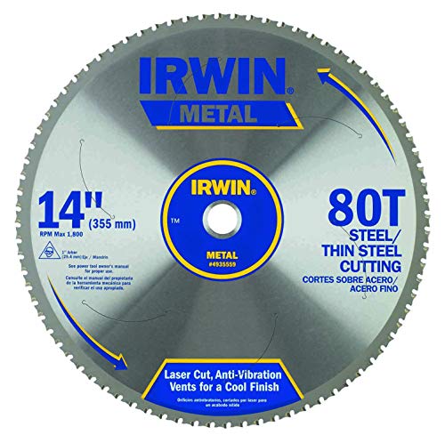 IRWIN 14-Inch Circular Saw Blade, Metal-Cutting, 80-Tooth (4935559) - MPR Tools & Equipment