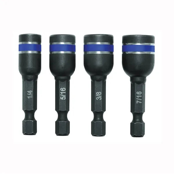 IRWIN 1837530 4-Piece Impact Magnetic Nutsetters Set - MPR Tools & Equipment