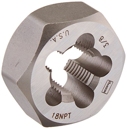 IRWIN Tools 7404 High Carbon Steel Re-Threading Hexagon Taper Pipe Dies - Die 3/8-18NPT Hrt Hanson - MPR Tools & Equipment