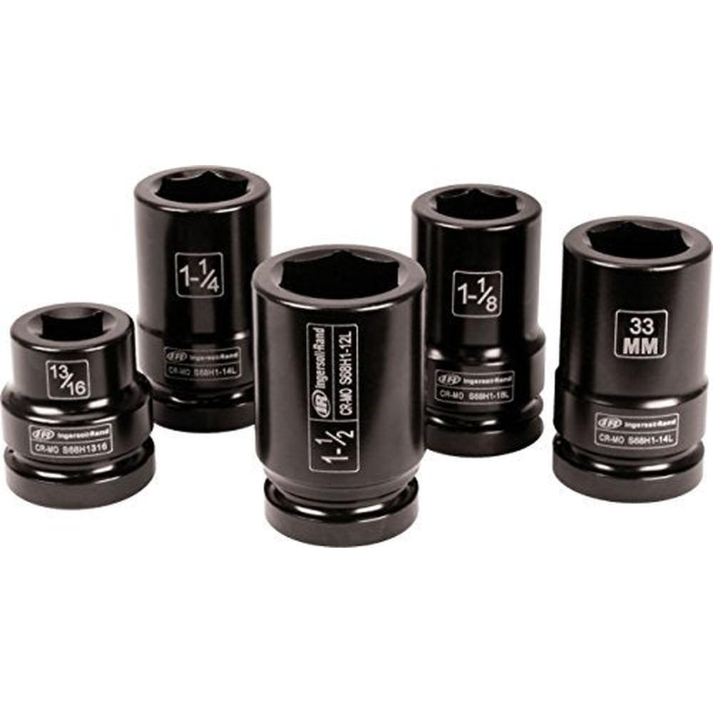 Ingersoll Rand SK8C5TN 1" Drive SAE Deep Truck Service Impact Socket Set (5 Piece) - MPR Tools & Equipment