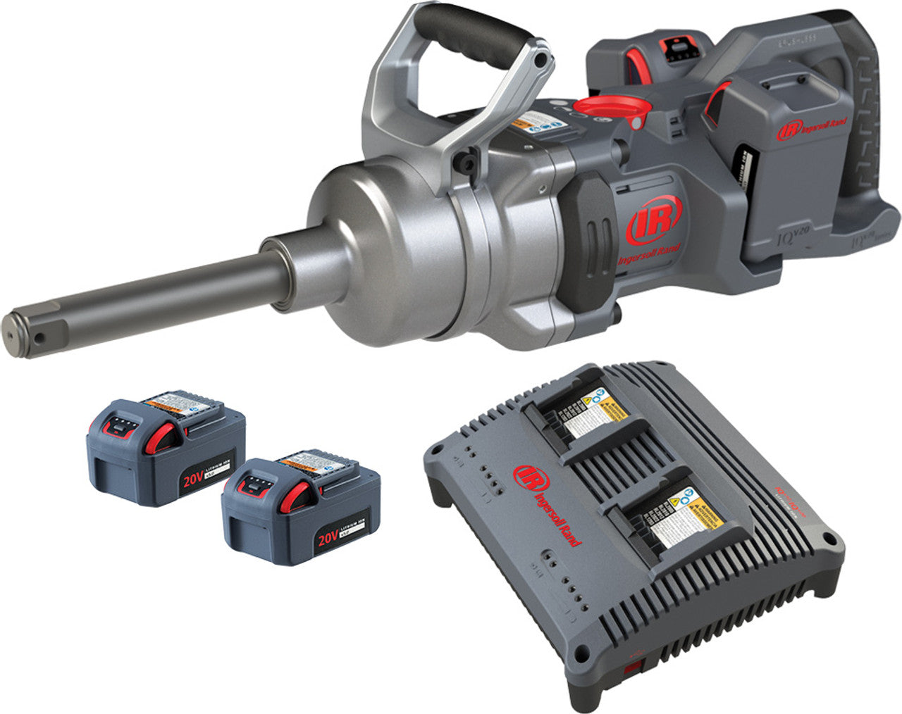 Ingersoll Rand W9691-K4E 6" Extended Anvil Cordless Impact Wrench with 4 Batteries and 1 Dual Bay Charger - MPR Tools & Equipment