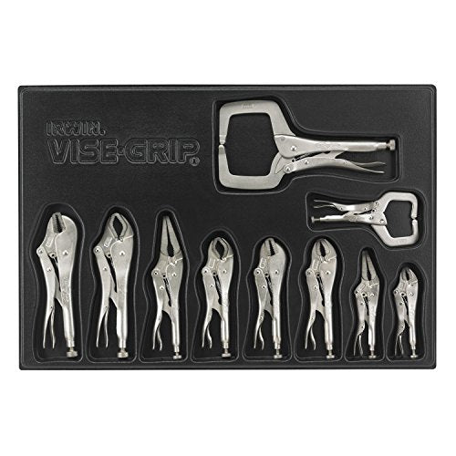 Irwin Tools Tools VISE-GRIP Locking Pliers Set with Tray, 10-Piece (1078TRAY) - MPR Tools & Equipment