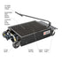 JohnDow Industries JDI-LP5 feature callout diagram showing 35-inch foldable T-handle, 110V electric pump, internal baffles, and 6-inch swivel casters