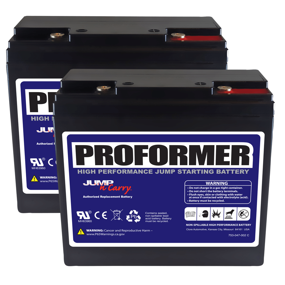 Clore Automotive JNC110 PROFORMER High Performance Jump Starting Battery 2-Pack for JNC1224 and JNCXFE