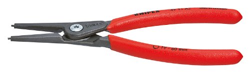 KNIPEX - 49 11 A2 Tools - Precision Circlip Pliers, External, Straight, 3/4-2 23/64" Shaft Dia. (4911A2) - MPR Tools & Equipment