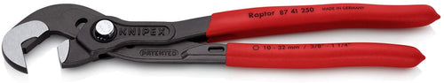 KNIPEX Tools - Raptor Multiple Slip Joint Pliers 87 41 250-10 in - MPR Tools & Equipment