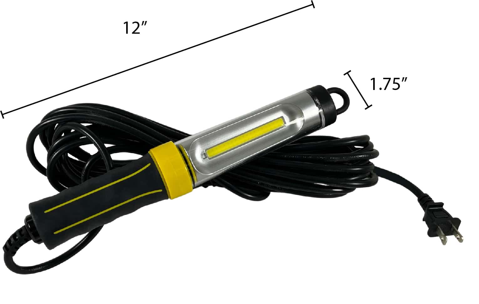 Alert Stamping KWC625 LED Task Light with dimensions 12 in x 1.75 in shown