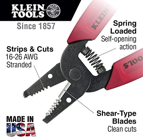 Klein Tools 11046 Wire Stripper/Cutter 16-26 AWG Stranded - MPR Tools & Equipment