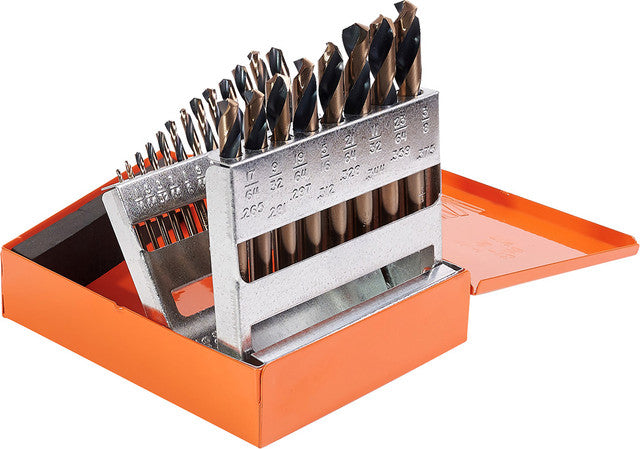 KnKut 21KK7 21 Piece Short Stubby Length Drill Bit Set 1/16"-3/8" by 64ths - MPR Tools & Equipment