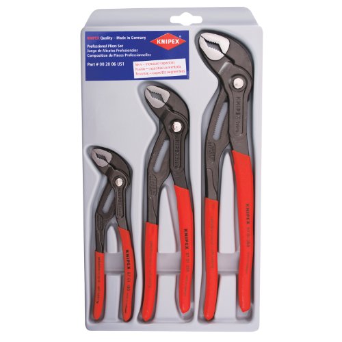 Knipex 00 20 06 US1 3 Piece Cobra Pliers Set (7, 10, & 12) - MPR Tools & Equipment