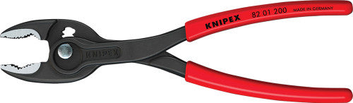 Knipex 82 01 200 8" LONG TWINGRIP SLIP JOINT PLIERS – WORKS ON STRIPPED SCREWS & BOLTS, CAPACITY: 5/32" - 7/8" (4MM - 22MM) - MPR Tools & Equipment