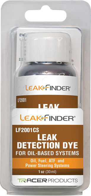 LeakFinder LF2001CS OIL-BASED DYE, 1 OZ (30 ML) BOTTLE (CLAMSHELL PACKAGE) - MPR Tools & Equipment