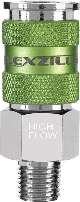 Legacy Manufacturing A53426FZ Flexzilla Pro High Flow Coupler, 1/4" MNPT, 1/4" Body - MPR Tools & Equipment