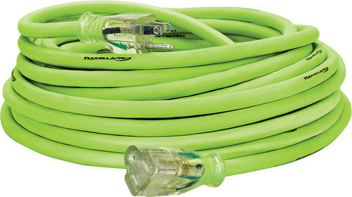 Legacy Manufacturing FZ512830 50 FT. FLEXZILLA PRO EXTENSION CORD, 12/3 SJTW, LIGHTED PLUG, INDOOR/OUTDOOR, ZILLAGREEN, 1875W, 15A - MPR Tools & Equipment