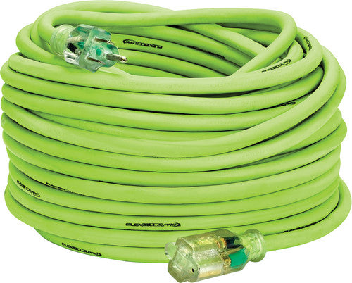 Legacy Manufacturing FZ512835 100 FT. FLEXZILLA PRO EXTENSION CORD, 12/3 SJTW, LIGHTED PLUG, INDOOR/OUTDOOR, ZILLAGREEN, 1875W, 15A - MPR Tools & Equipment