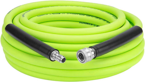 Legacy Manufacturing HFZPW426050Q-3X Flexzilla Pressure Washer Hose, 3/8" X 50', 4200PSI, Integrated Quick Connect Fittings, 3-Piece Merchandiser - MPR Tools & Equipment