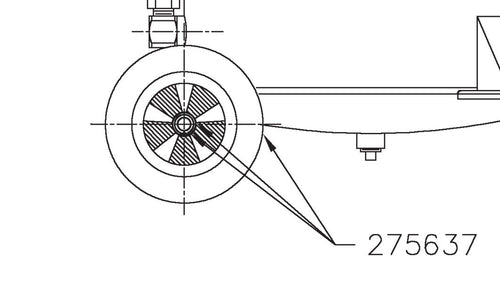 Lincoln Industrial 275637 Rear Wheel Kit For #3601 Fluid Drain Tank - MPR Tools & Equipment