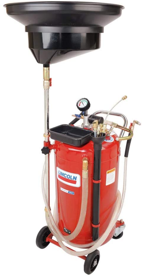 Lincoln Industrial Electric 3639 Used Fluid Drain/Evacuator Combo, Red - MPR Tools & Equipment