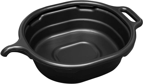 Lisle 17972 4.5 Gallon Oval Drain Pan, Black - MPR Tools & Equipment