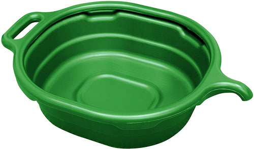 Lisle 17982 4.5 Gallon Oval Drain Pan, Green - MPR Tools & Equipment