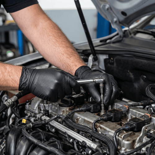 Microflex MK-296-XL MidKnight Black, Gants d'examen non poudrés, XL, Nitrile (Lot de 100)