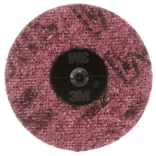 3M 7486 Scotch-Brite Roloc Surface Conditioning Disc, 3 in, Medium, Maroon, Aluminum Oxide