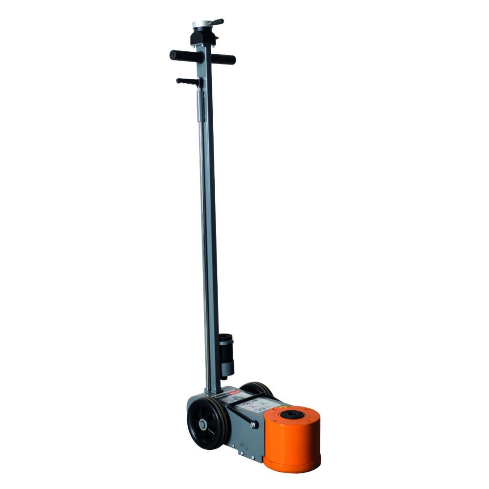 Martins Industries MFJ-30T 33-Ton Professional Air/Hydraulic Floor Jack full view on white background